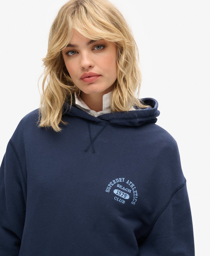 bluza z kapturem athletic essentials w kolorze richest navy