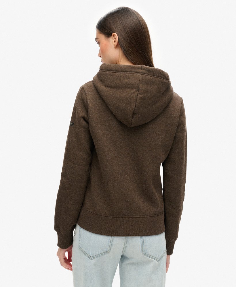 bluza z kapturem vintage logo itago w kolorze ciemnego brązu czekoladowego
