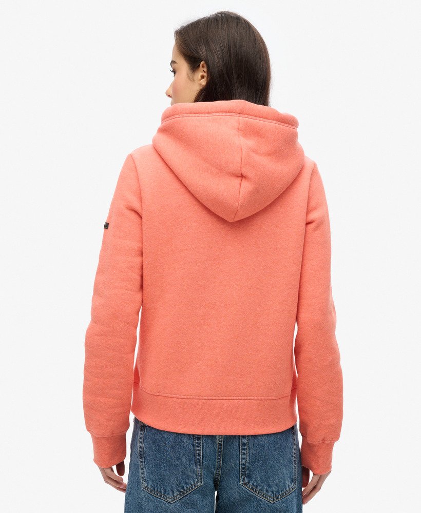 bluza z kapturem vintage logo itago w kolorze koralowym la