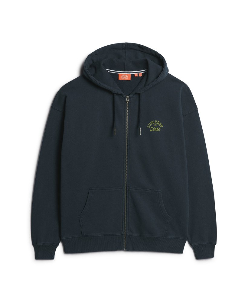 bluza z kapturem athletic essentials oversized w kolorze granatowym