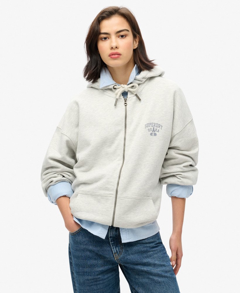 bluza z kapturem athletic essentials oversized w kolorze glacier grey marl