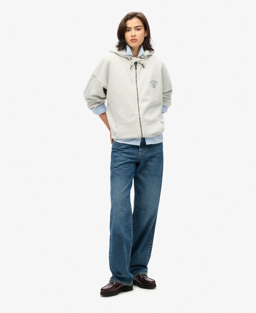 bluza z kapturem athletic essentials oversized w kolorze glacier grey marl