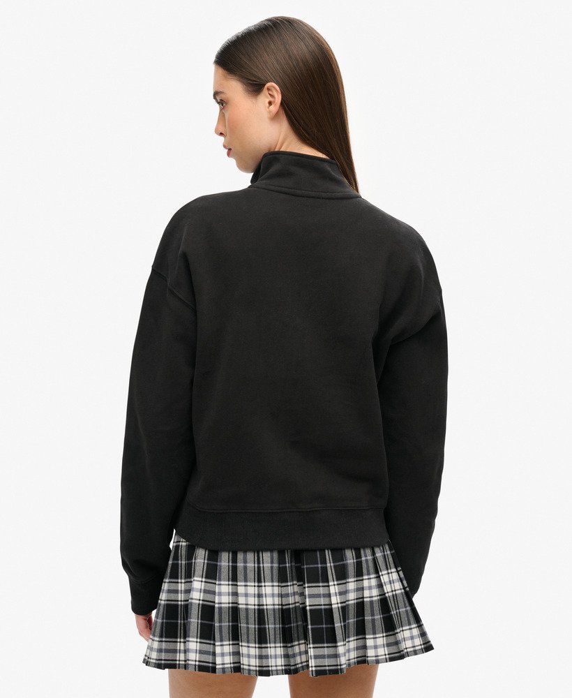 bluza sportswear logo boxy half zip w kolorze czarnym