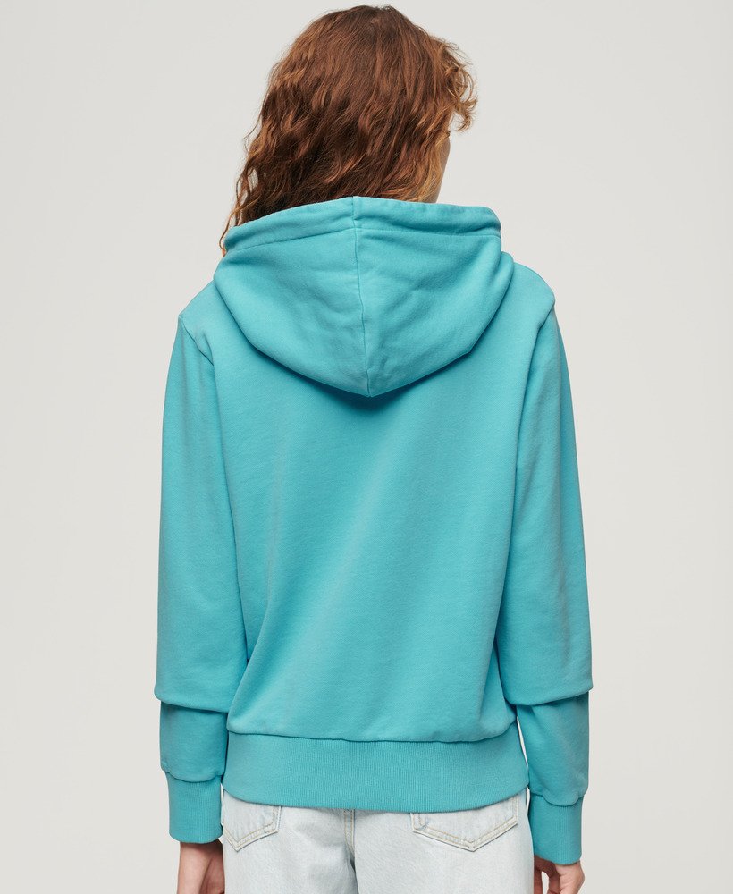 bluza z kapturem z neonową grafiką w kolorze kingfisher blue