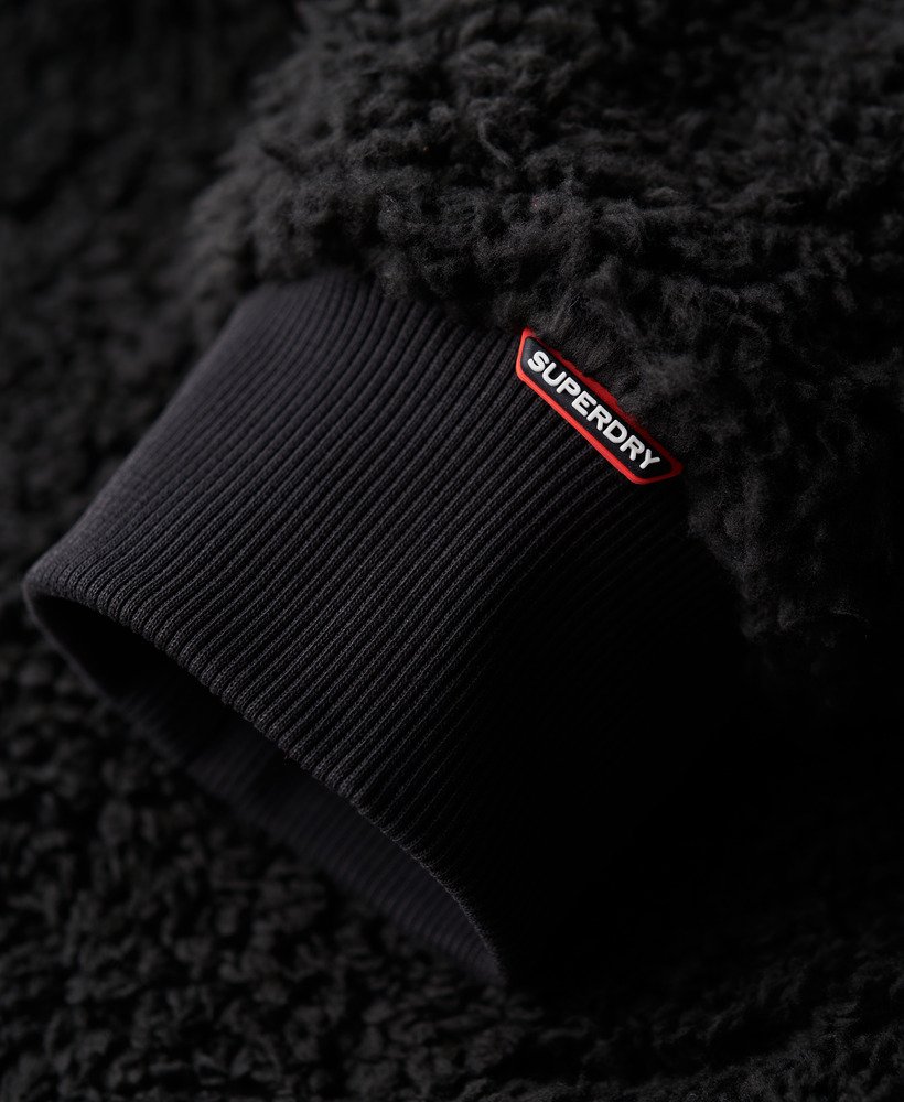 supermiękki sweter z zamkiem błyskawicznym w kolorze czarnym