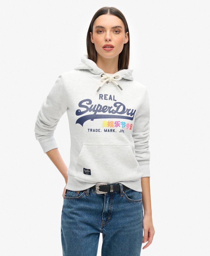 bluza z kapturem vintage logo pop w kolorze ice marl