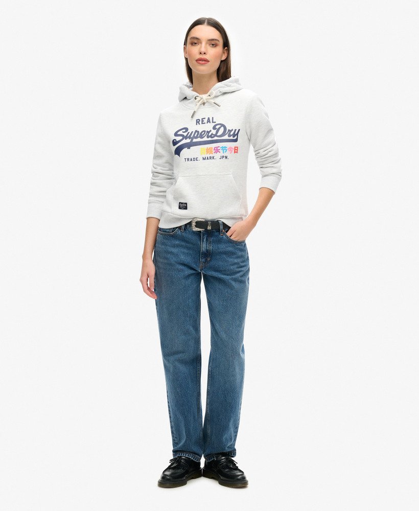 bluza z kapturem vintage logo pop w kolorze ice marl