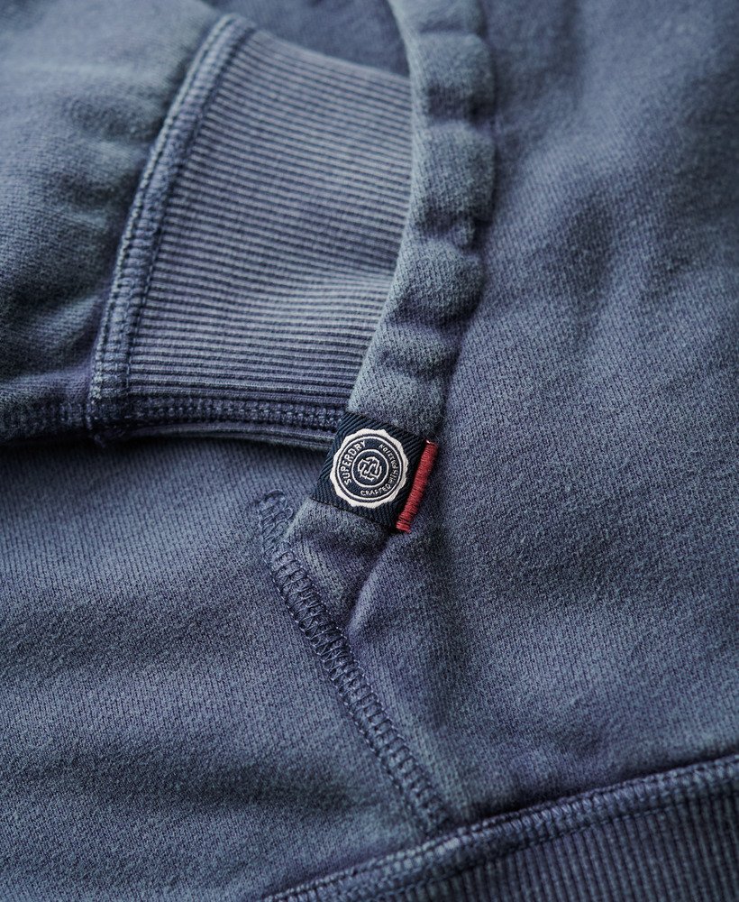 bluza z kapturem athletic essentials z aplikacją oversize w kolorze marynarskim