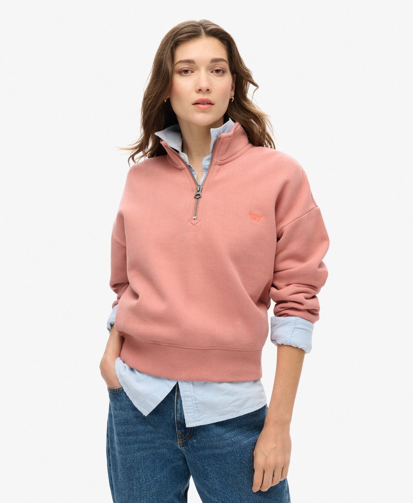 bluza essential half zip w kolorze ash rose