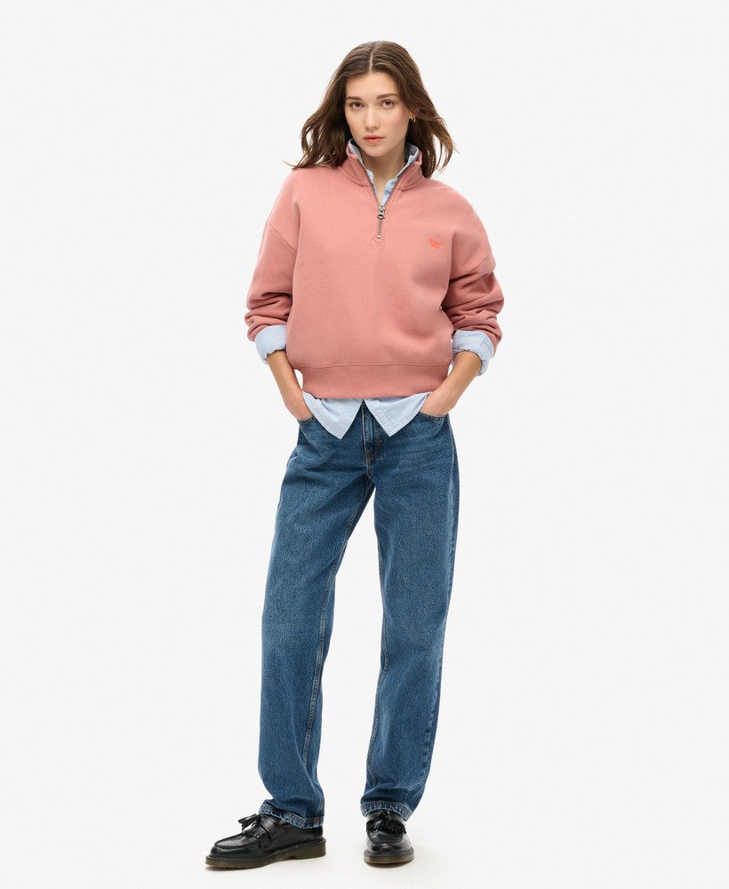 bluza essential half zip w kolorze ash rose