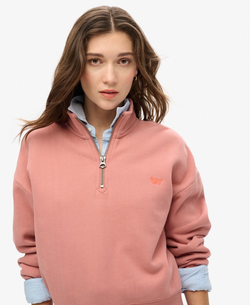 bluza essential half zip w kolorze ash rose
