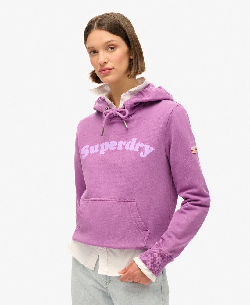 bluza z kapturem cooper tonal logo w kolorze jeżynowym