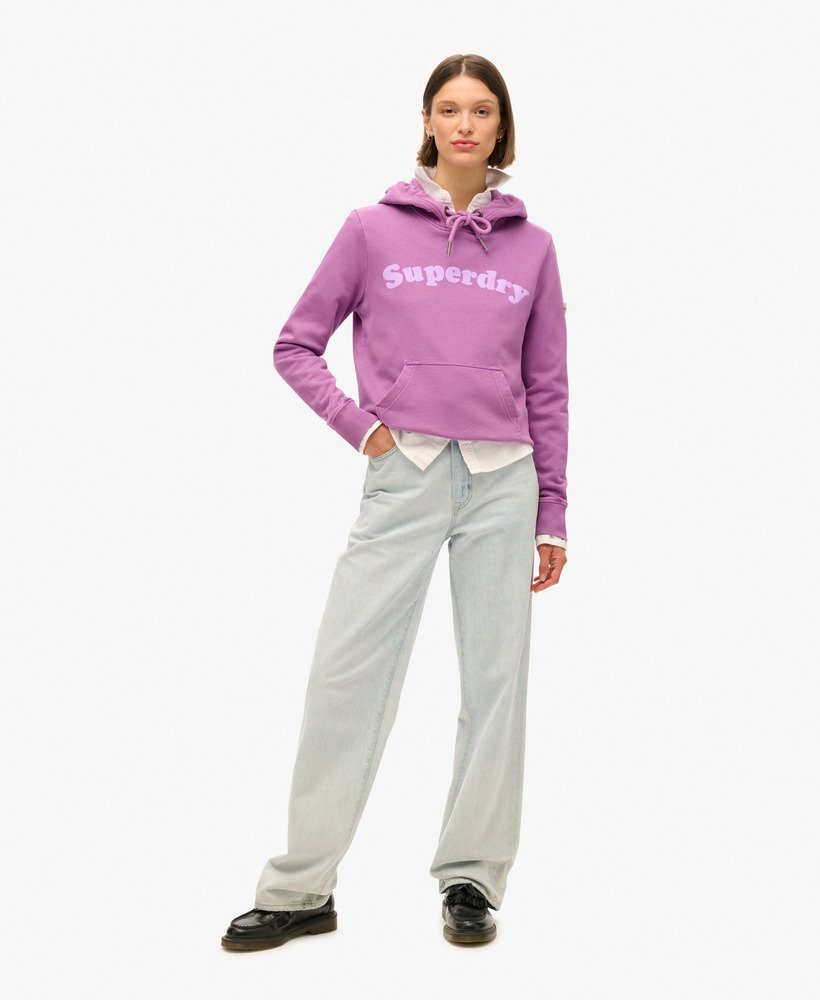 bluza z kapturem cooper tonal logo w kolorze jeżynowym
