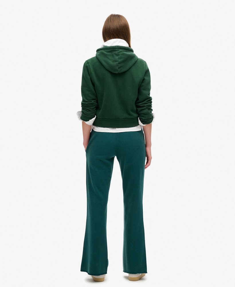 bluza z kapturem athletic essentials relaxed crop w kolorze emaliowanej zieleni