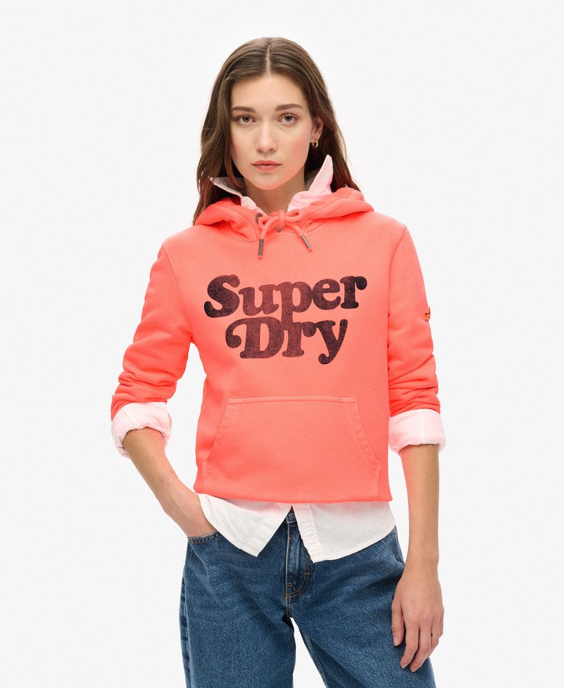 bluza z kapturem cooper tonal logo w kolorze pastelowego koralu