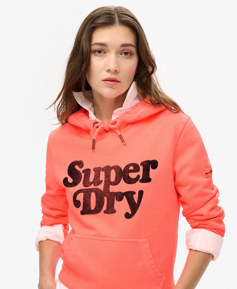 bluza z kapturem cooper tonal logo w kolorze pastelowego koralu