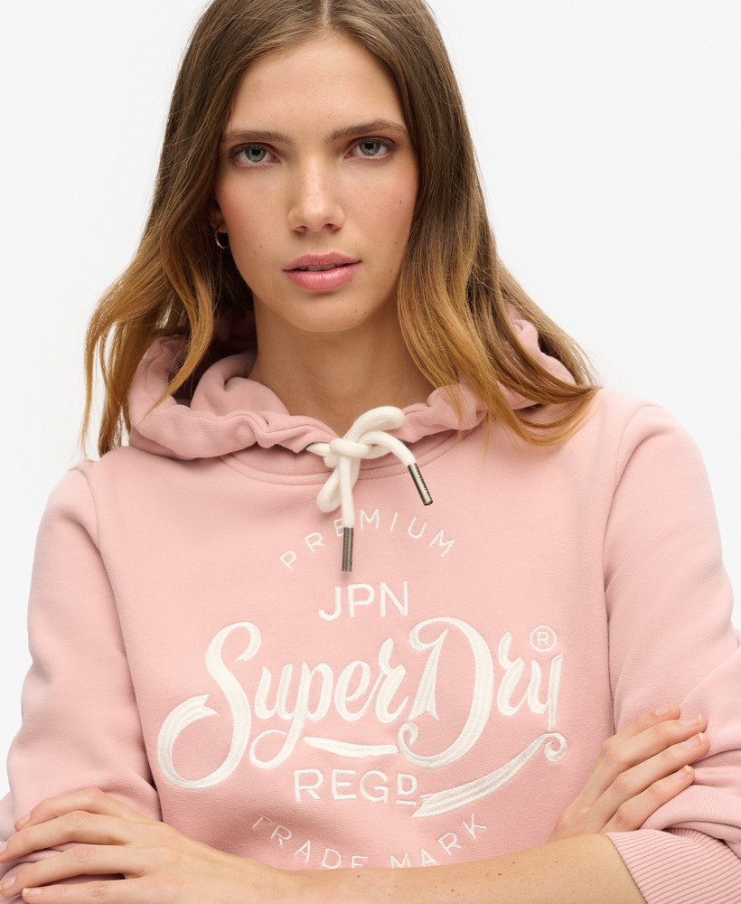 bluza z kapturem premium script entry w kolorze miĘkkiego rÓŻu