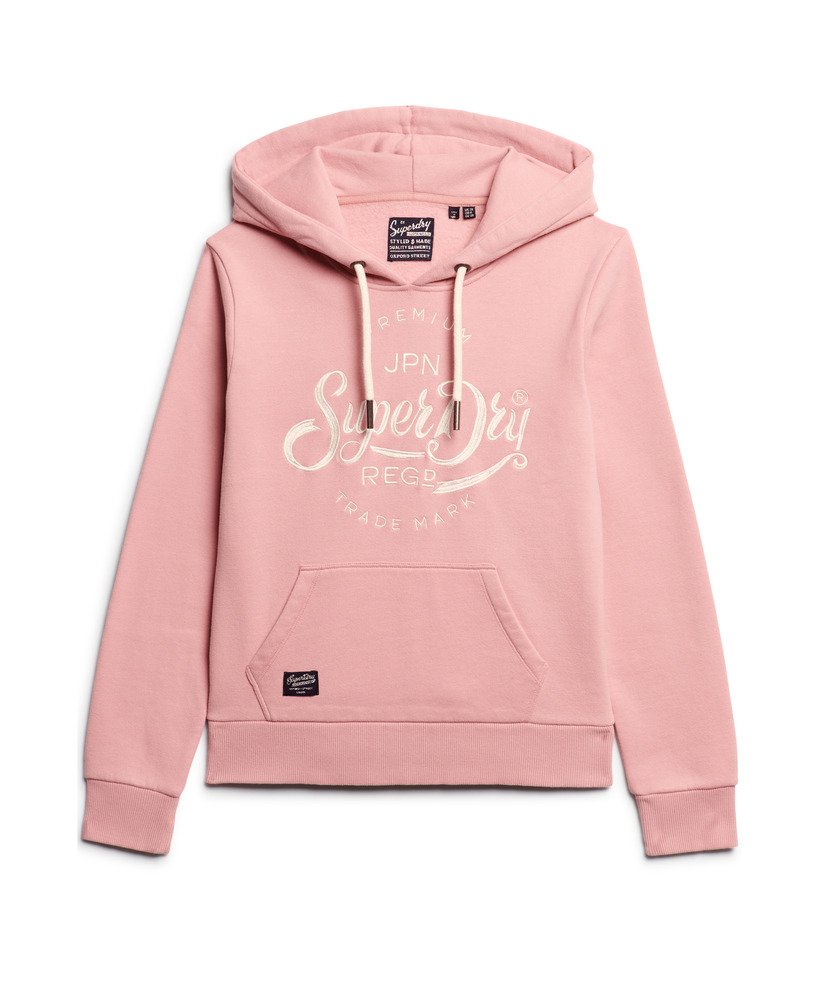 bluza z kapturem premium script entry w kolorze miĘkkiego rÓŻu