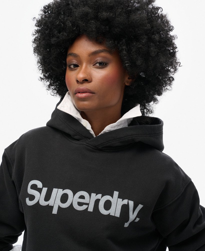 bluza z kapturem core logo city loose w kolorze czarnym