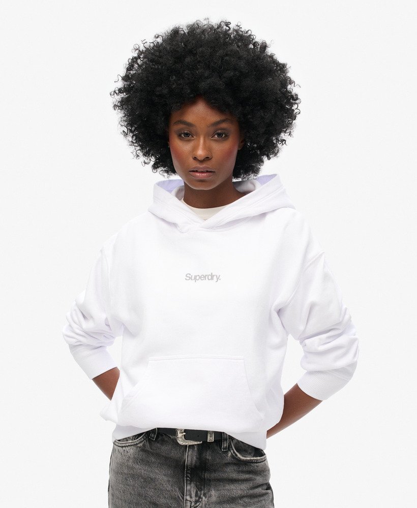 bluza z kapturem core logo city loose w kolorze brilliant white