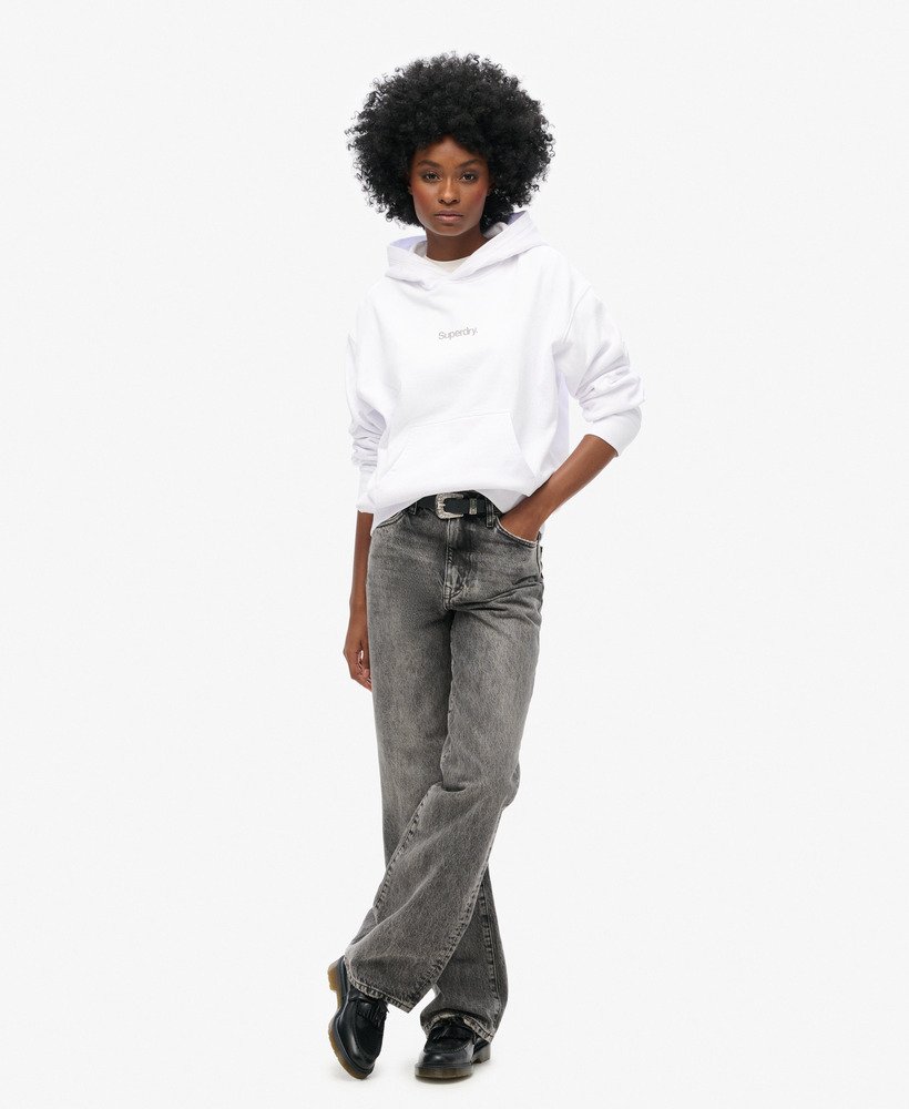 bluza z kapturem core logo city loose w kolorze brilliant white