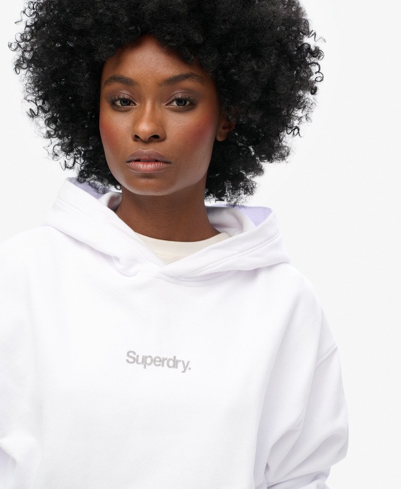bluza z kapturem core logo city loose w kolorze brilliant white