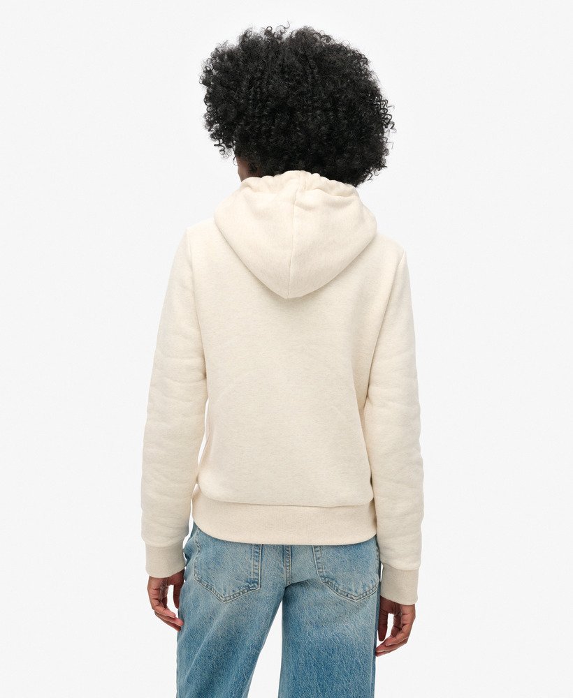 bluza z kapturem luxe metallic logo w kolorze oat cream marl