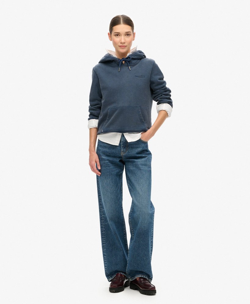 bluza z kapturem essential logo half brushed w kolorze richest navy