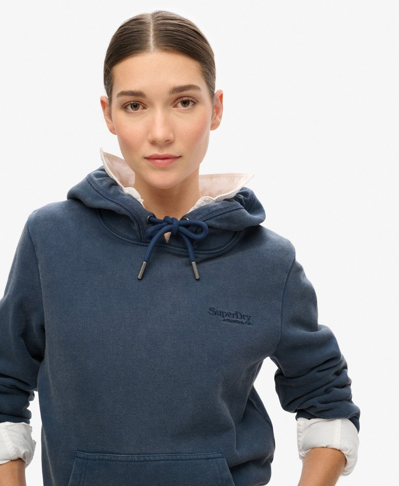 bluza z kapturem essential logo half brushed w kolorze richest navy
