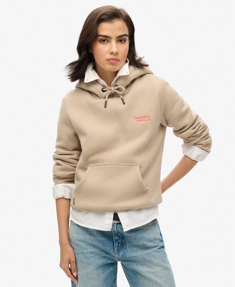 bluza z kapturem essential logo w kolorze cobblestone grey