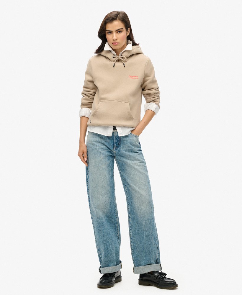 bluza z kapturem essential logo w kolorze cobblestone grey