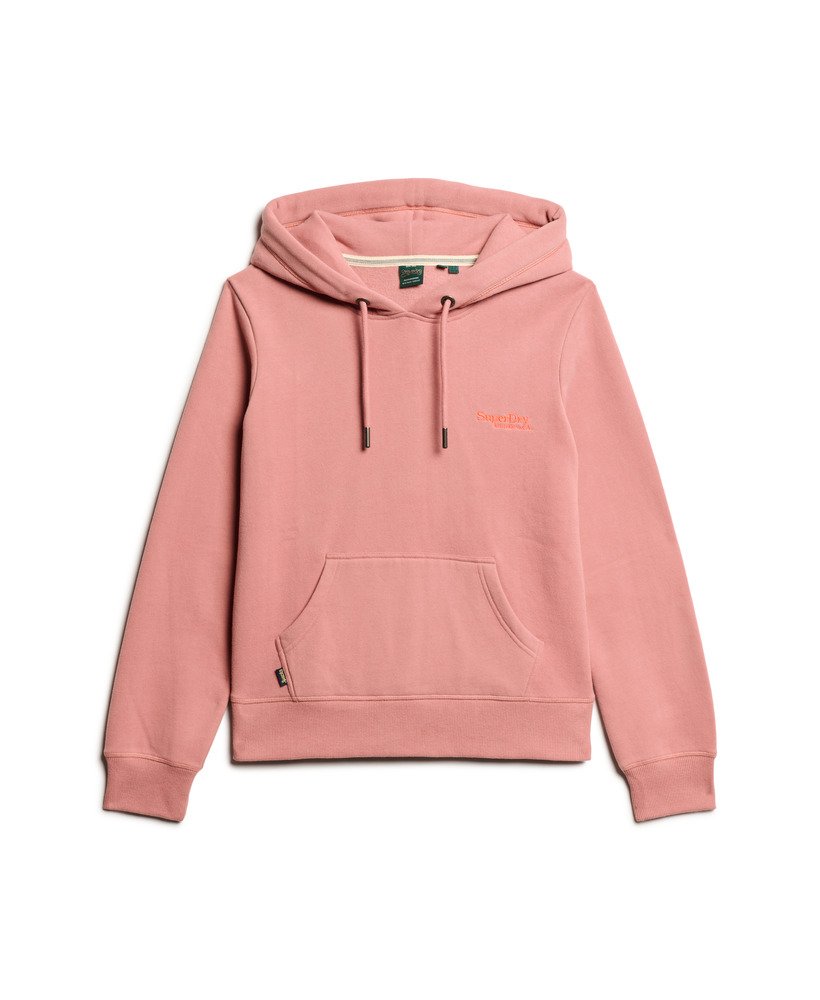 bluza z kapturem essential logo w kolorze ash rose