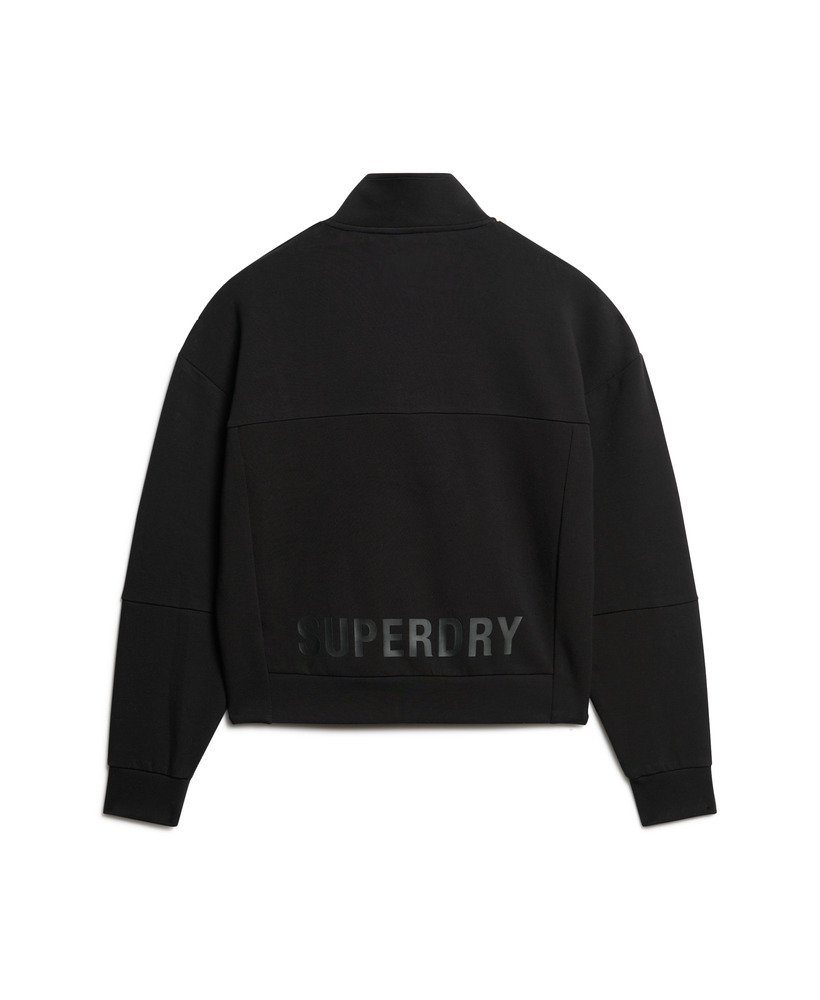 bluza sport tech relaxed half zip w kolorze czarnym