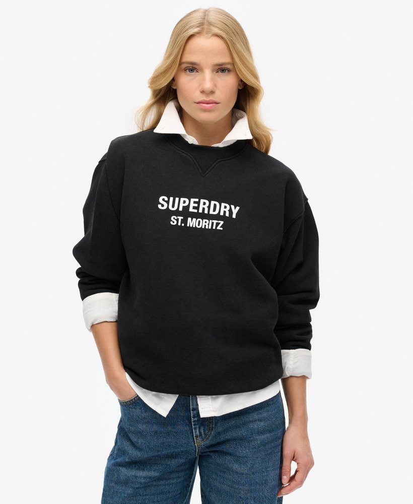 bluza sport luxe loose crew w kolorze czarnym
