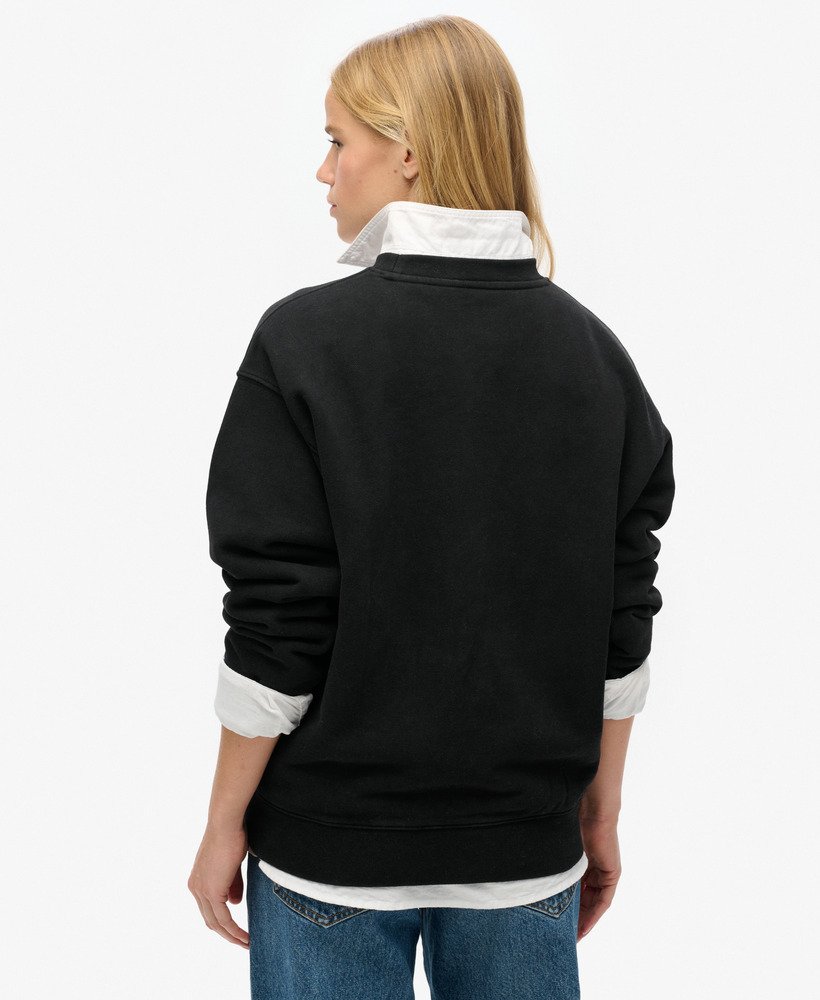 bluza sport luxe loose crew w kolorze czarnym