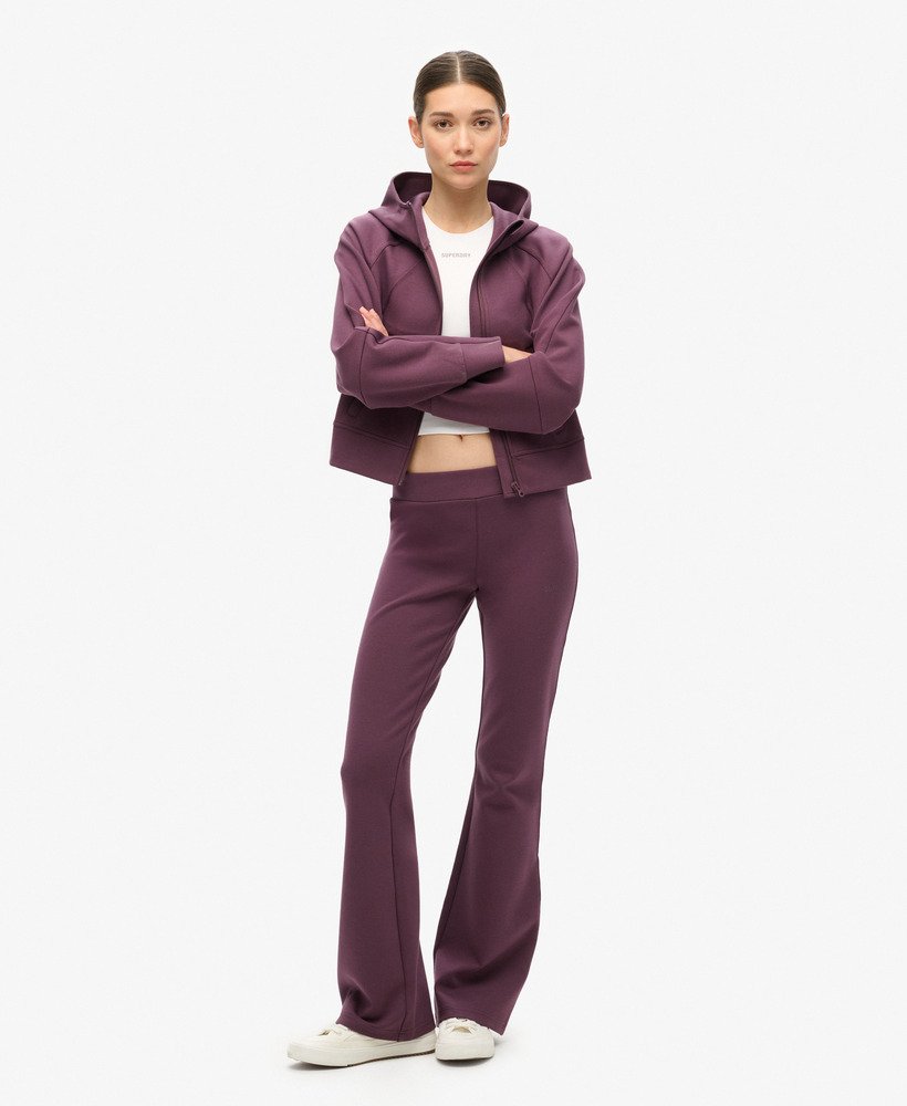 bluza z kapturem sport tech relaxed zip w kolorze dymnego bakłażana