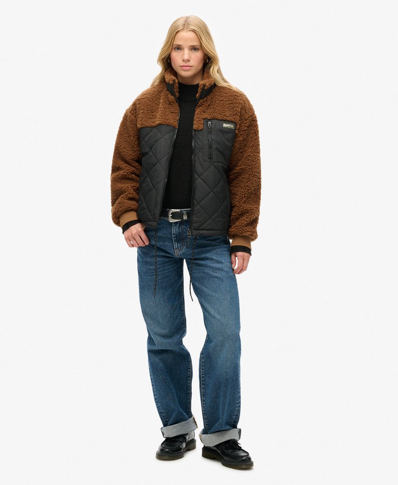 kurtka robocza hybrydowa z polaru w kolorze bison brown