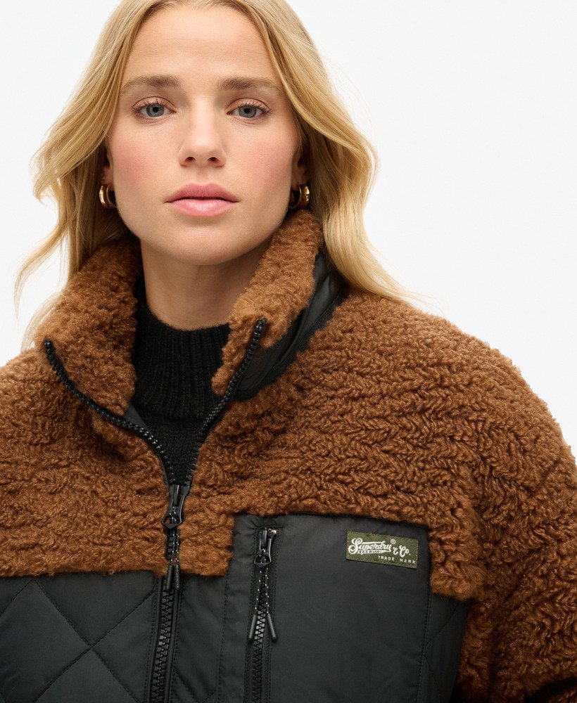 kurtka robocza hybrydowa z polaru w kolorze bison brown