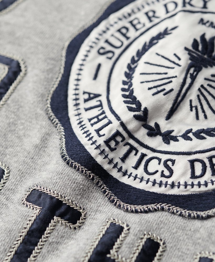 bluza college script loose w kolorze popielatego szarego melanżu
