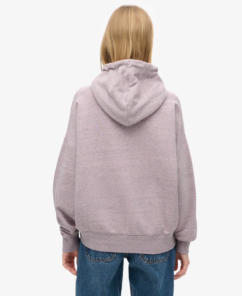 bluza z kapturem essential logo overdyed w kolorze pudrowego różu