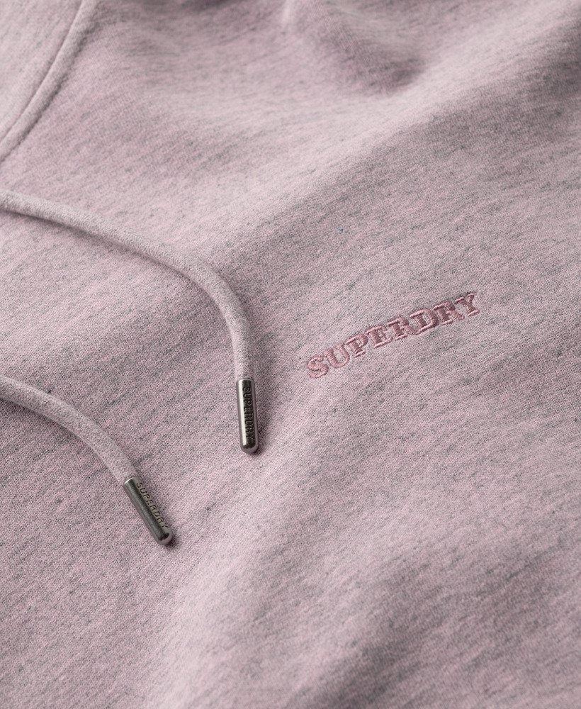 bluza z kapturem essential logo overdyed w kolorze pudrowego różu