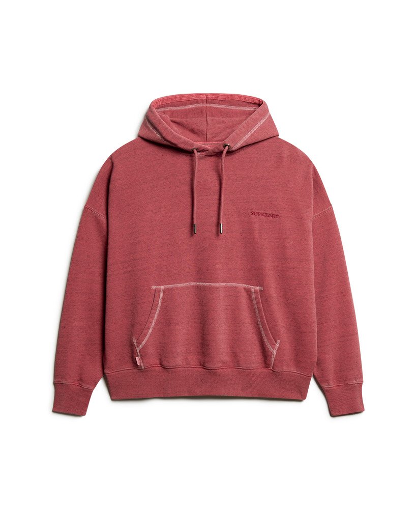 bluza z kapturem essential logo overdyed w kolorze rich port