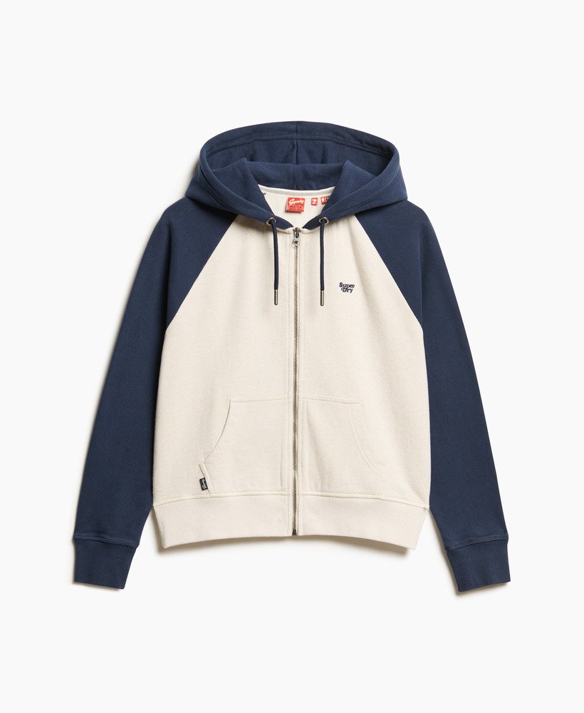 bluza z kapturem essential baseball zip w kolorze rich navylight oat marl