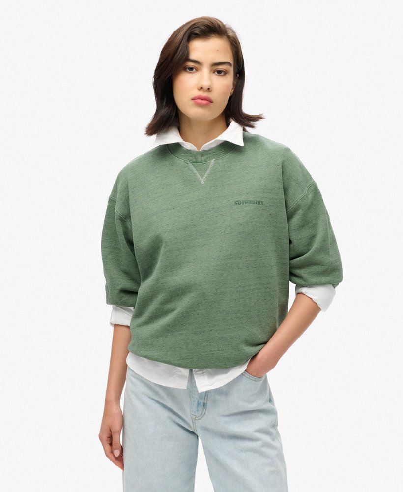 bluza essential logo overdyed w kolorze buffalo green