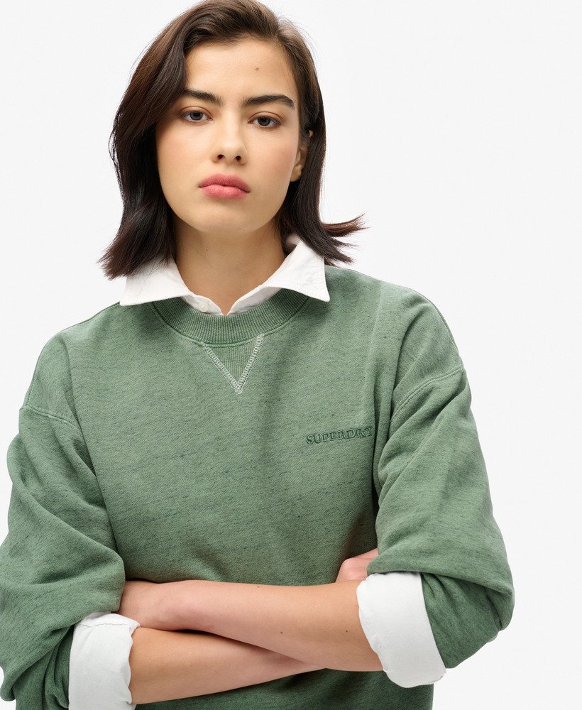 bluza essential logo overdyed w kolorze buffalo green