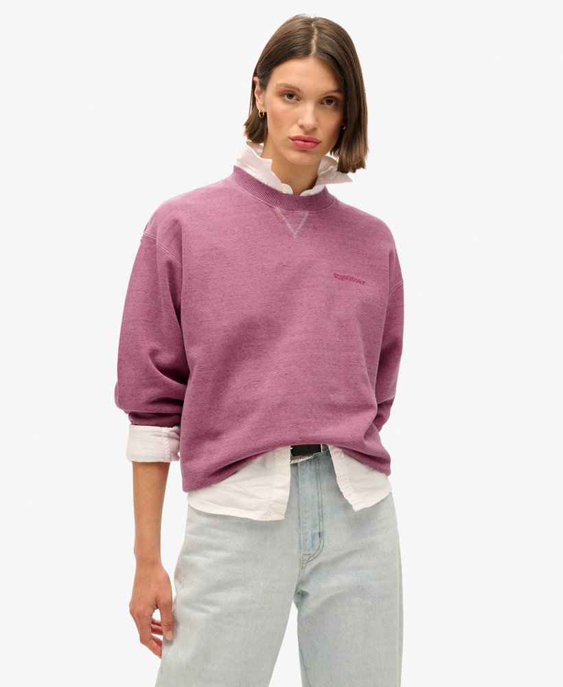 bluza essential logo overdyed w kolorze szokujĄco rÓŻowym