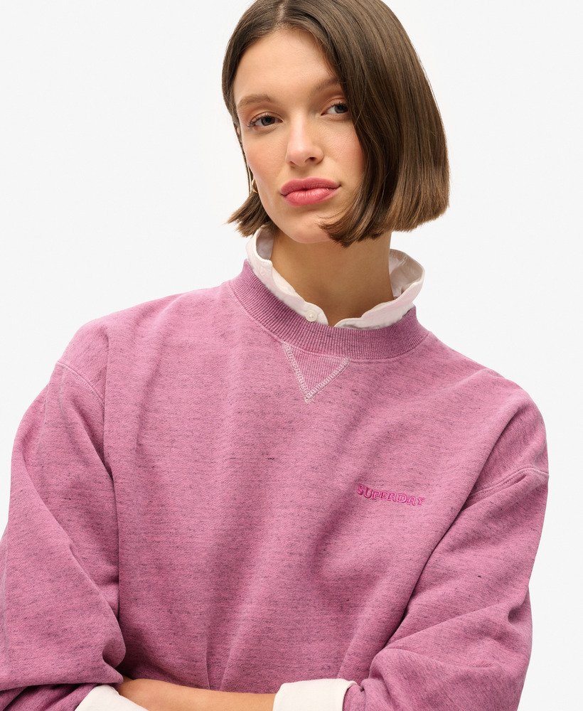 bluza essential logo overdyed w kolorze szokujĄco rÓŻowym