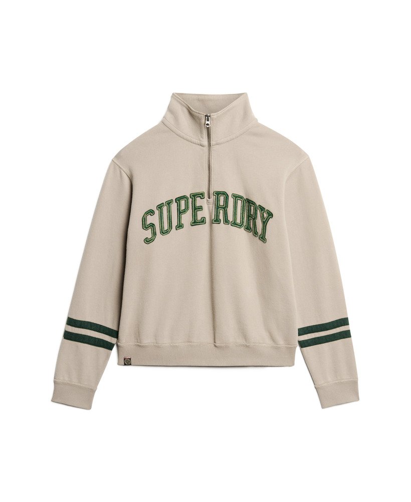 bluza athletic essentials z aplikacją i zamkiem błyskawicznym w kolorze cobblestone grey