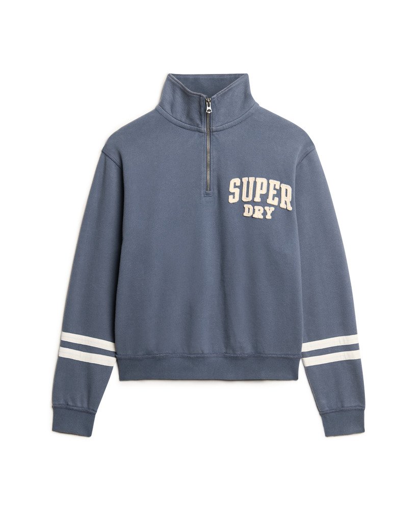 bluza athletic essentials applique half zip w kolorze mariner navy