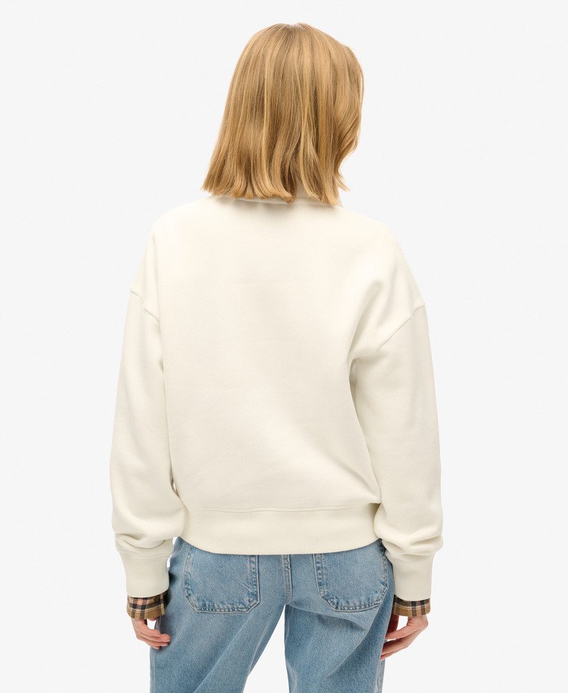 bluza essential half zip w kolorze off white